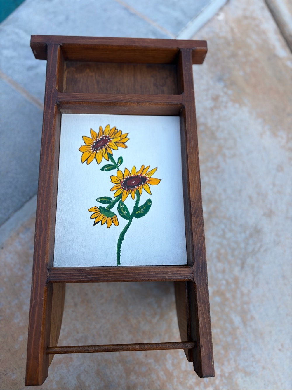 Hand Painted Wooden Wall Medicine Cabinet